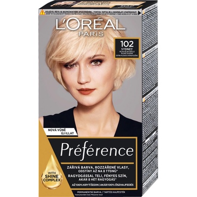 L'Oréal Féria Préférence 102 veľmi veľmi svetlá blond duhová