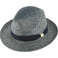 Krumlovanka letní klobouk Trilby Fa-38042 jeans melange