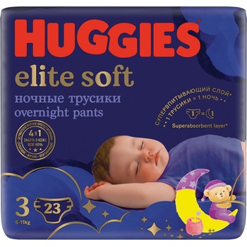Huggies Elite Soft Pants OVN 3 6-11 kg 23 ks