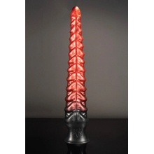 Twisted Beast Asmodeus Demon Blood Ombre Large, prémiové silikónové dildo s Vac-U-Lock prísavkou 62 x 4,8–11,5 cm
