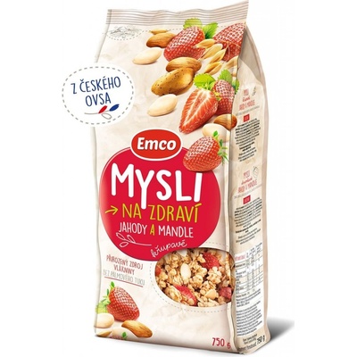 Emco Mysli na Zdraví Chrumkavé jahody a mandle 750 g