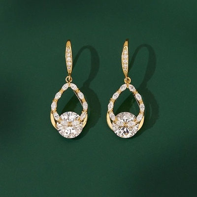 Jay náušnice Swarovski Elements Céline Gold JAY-0035-G03690A zlatá