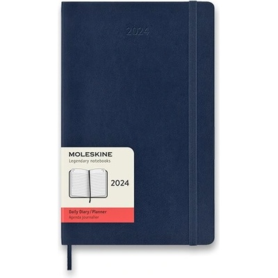 Moleskine A5 denný 2025 modrý