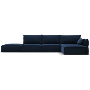 Mazzini Sofa Тъмносин кадифен ъглов диван (десен ъгъл) Vanda - Mazzini Sofas (MAZ_RCO_51_F1_VANDA2)