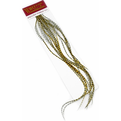Whiting Hackles Whiting Kohoutí Peří 100 Pk Grizzly Dyed Golden Straw #18