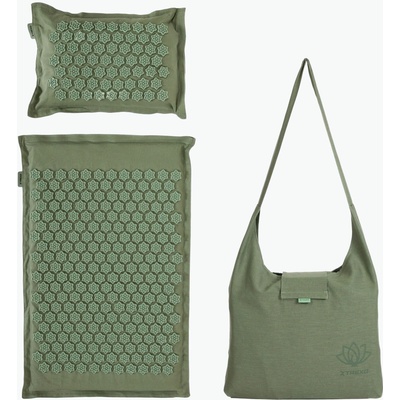 TREXO Akupresúrna podložka ECO s vankúšom TXO-B4Z006-GN zelená