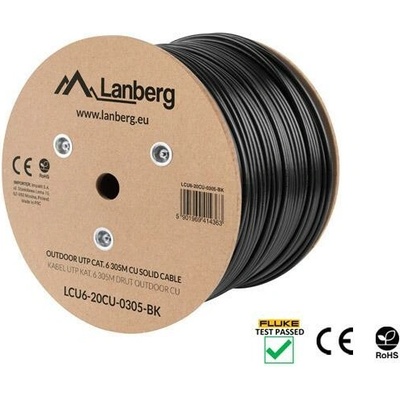 Lanberg LCU6-21CU-0305-BK Cat6 U/UTP (UTP) outdoor, 305m, černý