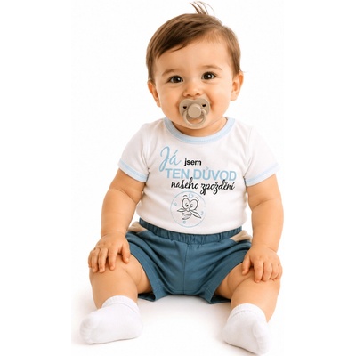 Body dl.rukáv s vtip. textom Baby Nellys Já jsem TEN DŮVOD našeho zpoždění chalan