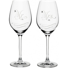 RONA sklenice na víno Mr. & Mrs. s krystaly Swarovski 2 x 360 ml