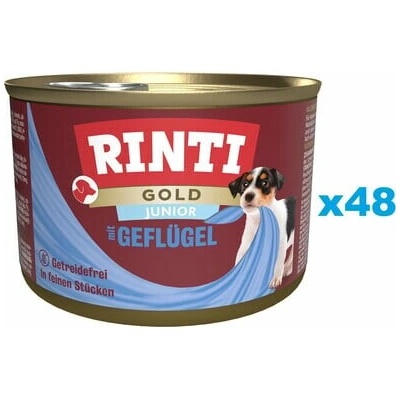 Rinti Gold Junior Poultry Mini 48 x 185 g