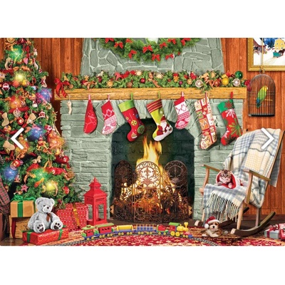 EUROGRAPHICS - Puzzle Christmas by the Fireplace 500 XXL - 500 piese