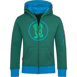 TROLLKIDS Детски суичър Trollkids Kids Sortland Jacket Hoodie - Jungle Green / Dynamic Blue - размер 110 (EU) (704-1558-3314)