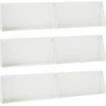 vidaXL Задържащи стени 6 бр. 100 x 12 x 40 см Стомана Бяло (3449122)