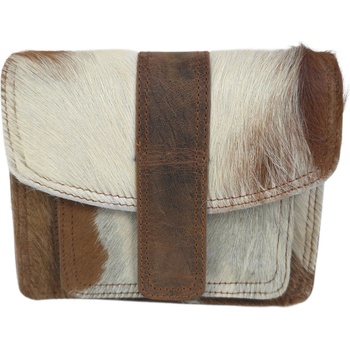 Кафява чанта с естествен косъм - Jelis