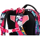 Školní batohy Topgal černý batoh s barevnými kytičkami Coco 21006 G