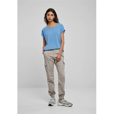 Urban Classics Дамски тениска с паднали ръкави в светлосин цвят Urban Classics Ladies Shoulder TeeUB-TB4092-01301 - Праскова, размер L