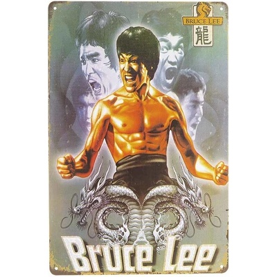 Plechová ceduľa Bruce Lee 20x30cm