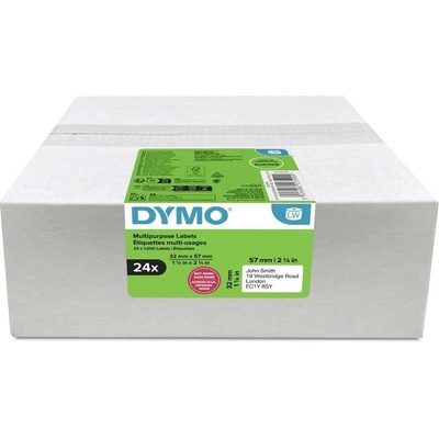 DYMO etikety v roli 57 x 32 mm papier thermodirekt biela 24 roliek premiestniteľné 2223590 viacúčelové etikety