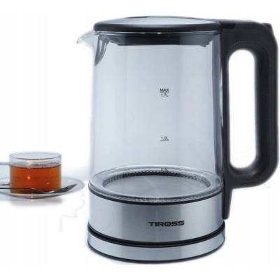 TIROSS Електрическа кана Tiross TS-2703 с обем 1, 7 л и стъклен корпус (TS-2703)