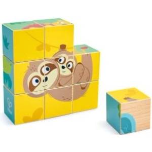 Hape Пъзел с блокчета Диви животни (E1461K)
