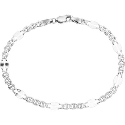 Bealio 02365 stříbrný náramek KÁVOVÉ ZRNO 3+1 zdobené 02 18 cm 03-02365-1734