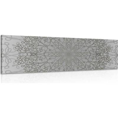 Obraz šedý kruhový ornament - 150x50