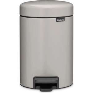 Brabantia Кош за боклук с педал Brabantia NewIcon 1010433, 3 л, Плавно затваряне, Противоплъзгаща основа, Светлосив (1010433)