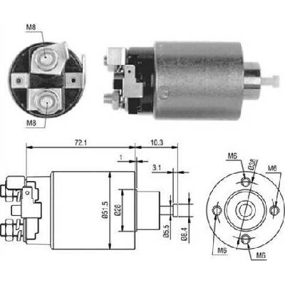Elektromagnetický spínač pre żtartér MAGNETI MARELLI 940113050476