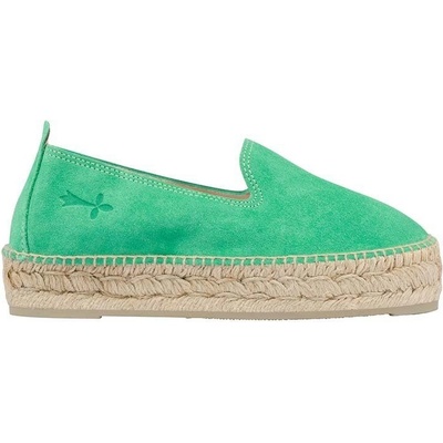 Manebi Double Sole Espadrilles Semišové espadrilky zelená