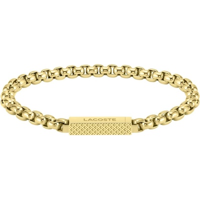 Lacoste Štýlový pozlátený náramok pre mužov L`Essentiel 2040124 17,5 cm