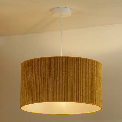 Duolla - Пендел CORDUROY 1xE27/15W/230V Ø 40 см жълт (DU604017)