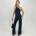 AX Paris Black Sparkle One Shoulder Ruched Top Jumpsuit - Black