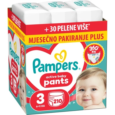 Pampers Пелени-гащички Pampers - Pants, размер 3, 6-11 kg, 210 броя (1100053084)