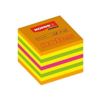 Kores Neónové bločky CUBO Summer 400 lístkov 50x50mm, mix farieb