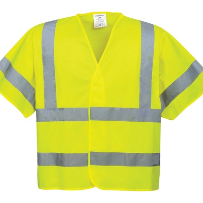 Portwest hi-vis c471 / Светоотразителна жилетка, къс ръкав - hv жълто l/xl (c471yerl/xl)