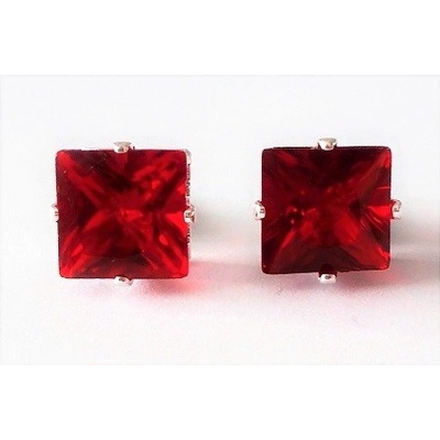 Big SQUARE Diamond Ruby red 897