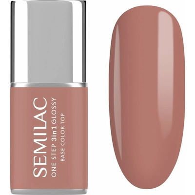Semilac One Step 3in1 Glossy gélový lak na nechty odtieň 235 Peach Beige 7 ml