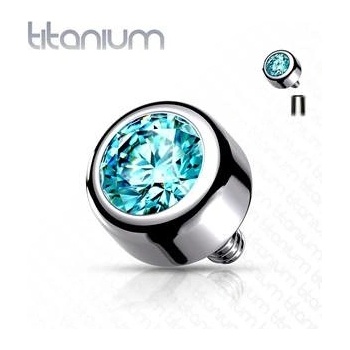Šperky4U náhradní kamínek k labretě titan závit TIT1066-03Q