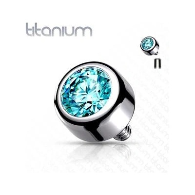 Šperky4U náhradní kamínek k labretě titan závit TIT1066-03Q
