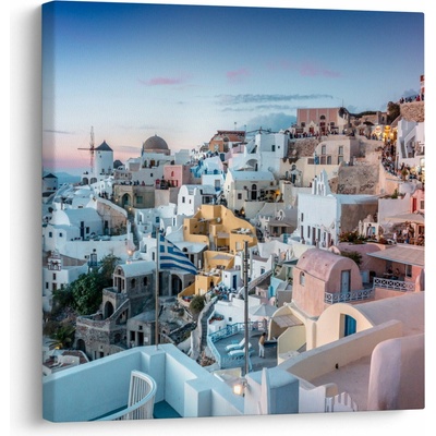 Obraz - Stmívání v Santorini, jednodílný 40x40 cm – Hledejceny.cz