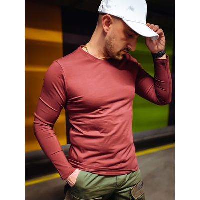 Bordó elegantní triko s dlouhým rukávem