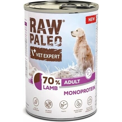 Raw Paleo Monoproteínové krmivo pre dospelých psov s jahňacím mäsom 400 g