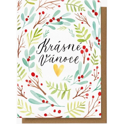 Krásné Vánoce - přání bílé