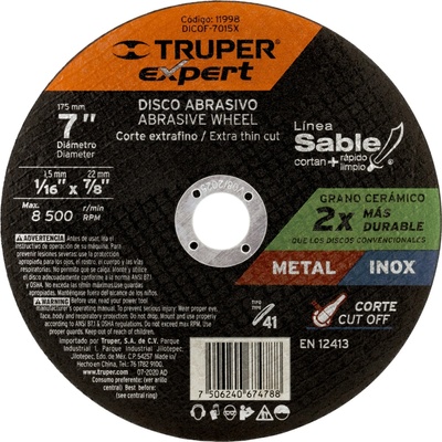 Truper eXpert Rezný kotúč 180 mm 11998