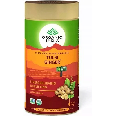 Organic India Tulsi bylinný čaj s listovým zázvorom 100 g