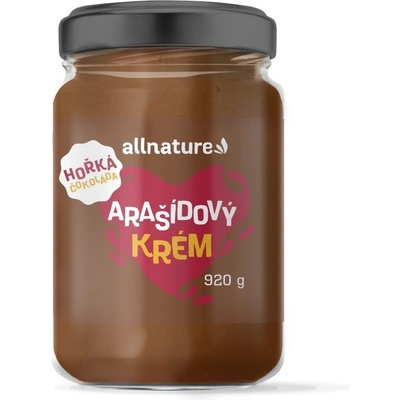 Allnature Arašídový krém s hořkou čokoládou 920 g