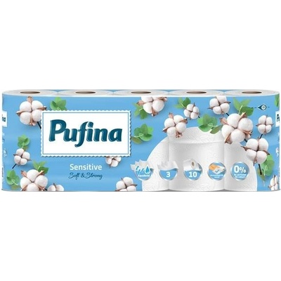 PUFINA Sensitive Aquabond 3-vrstvý 10 ks