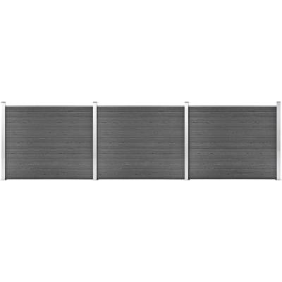 OMAXI Set plotového dílce WPC 526 x 146 cm černý 367087