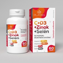 Platan C + D3 + Zinok + Selén 60 tabliets postupným uvoľňovaním