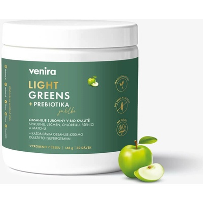 Venira Light Greens + prebiotiká jablko 168 g